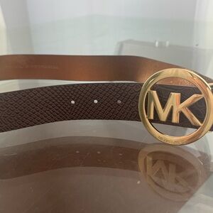 Michael Kors Dark Brown Leather Belt